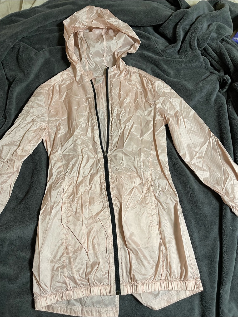 Zella Pale Pink Hooded Windbreaker Jacket